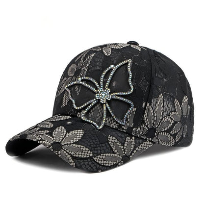 SUPERVALUECHOICE HCSEK00019 Rhinestone Pattern Denim Baseball Cap