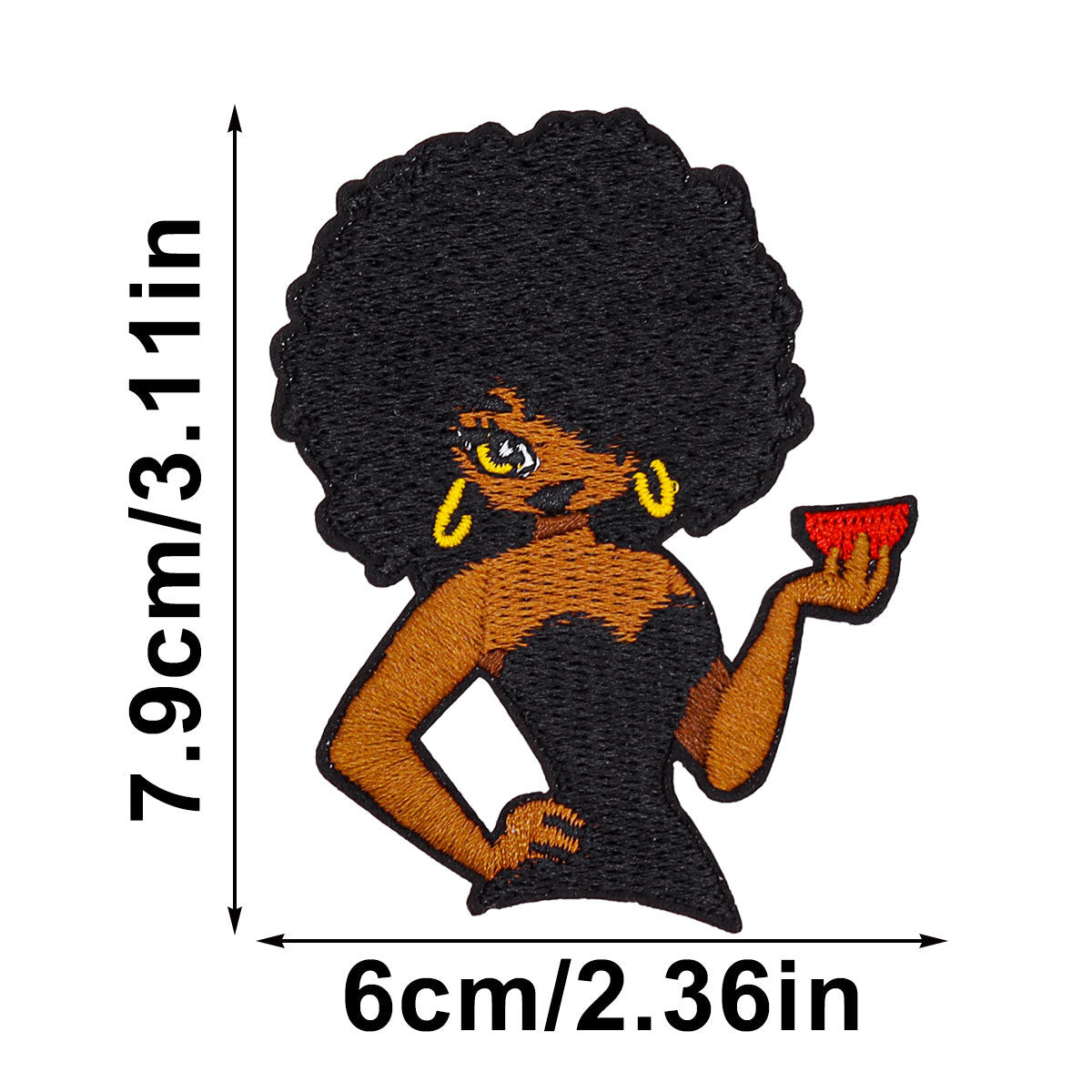 SUPERVALUECHOICE HCSEYSB00108 15Pcs Black Girl Magic Themed Embroidered Iron On Patches Apparel DIY Sewing Decor Appliques