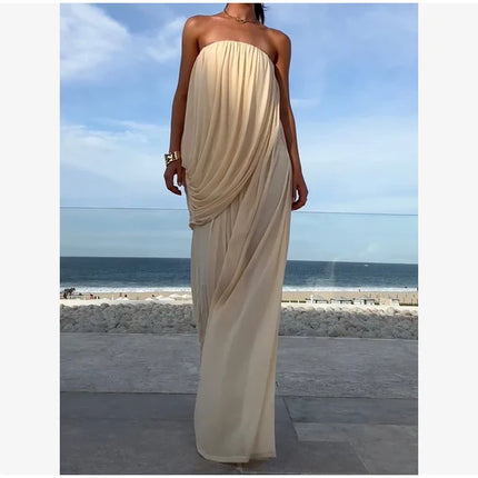 SUPERVALUECHOICE HCSEAA00065 Unique Design Loose Tube Top Maxi Dress
