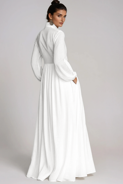 SUPERVALUECHOICE HCSEAA00012 Plunge Ruch Maxi Dress