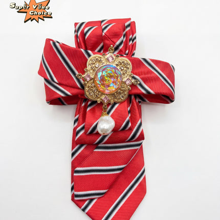 SUPERVALUECHOICE HCSEZA00019 Red and Black Striped Tie