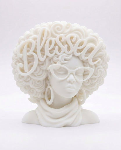 SUPERVALUECHOICE HCSEUA00042  Z- Customizable DIY Retro Scarf Female Sculpture Blank Paintable Accessory Base for Keychains Brooches 2.8" × 2.6" × 1"