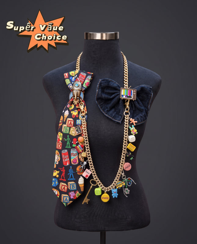 SUPERVALUECHOICE  CHRISTMAS HCSESD00007 Gold Diamond Studded Cuban Chain Bag Pendant