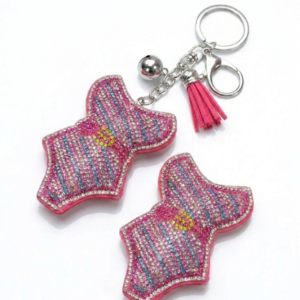 SUPERVALUECHOICE HCSESA00099 Bling Pink Swimsuit Keychain & Brooch