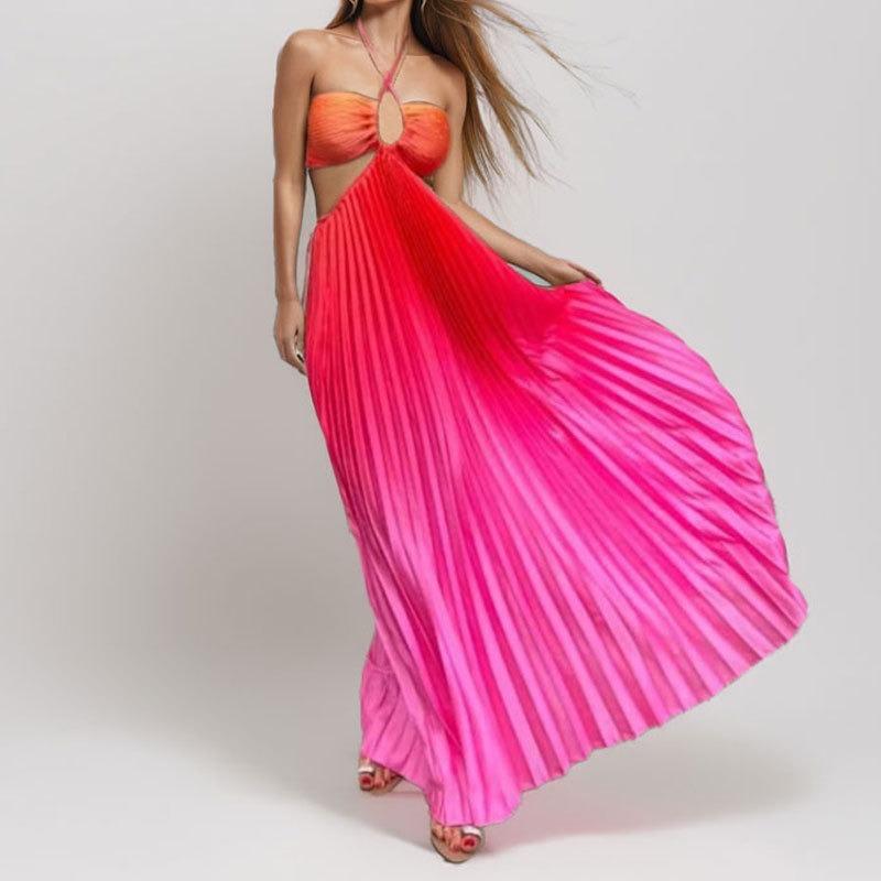 SVCD000084 Sexy and elegant long dress with a hollowed-out neckline