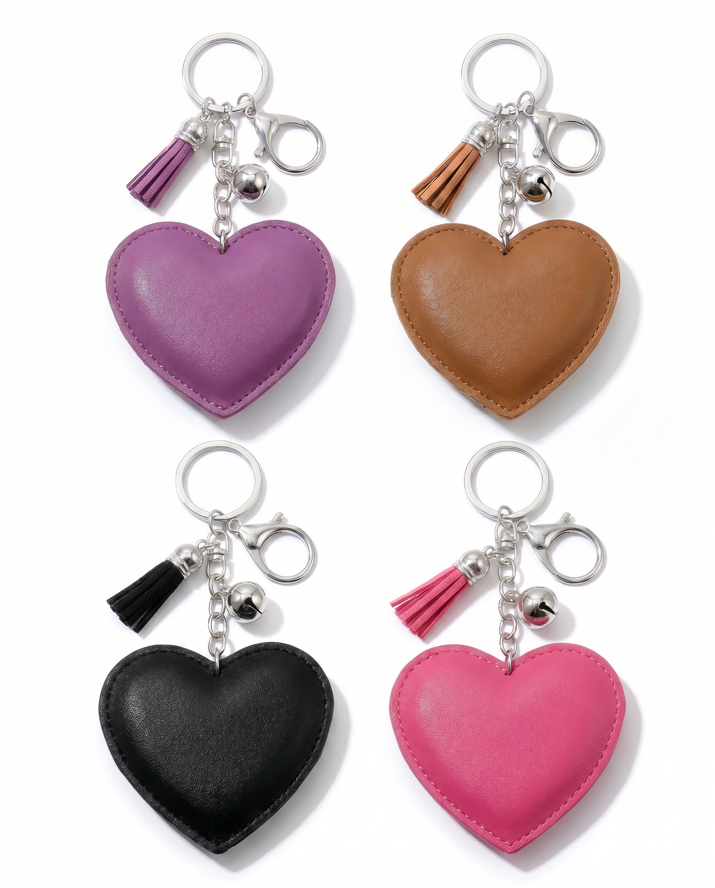 SUPERVALUECHOICE HCSESA00044 Sparkly Rhinestone Heart Bow Keychain Brooch