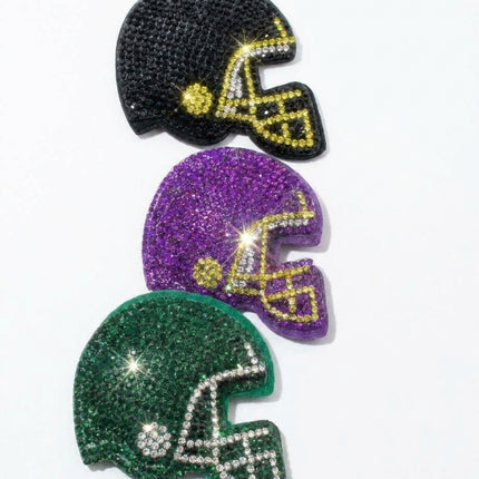 SUPERVALUECHOICE HCSESA00051 Sparkly Crystal Sports Helmet Keychain&Brooch
