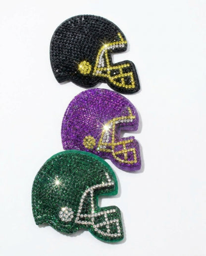 SUPERVALUECHOICE HCSESA00051 Sparkly Crystal Sports Helmet Keychain&Brooch