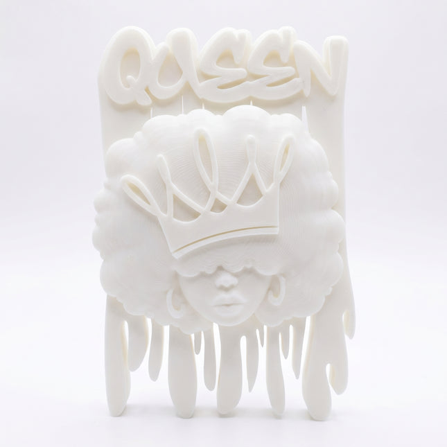 SUPERVALUECHOICE HCSEUA00077  Z-Blank QUEEN&KING Text Afro Crown Black Woman Resin Comb DIY Paintable Blanks for Brooch Keychain Accessories