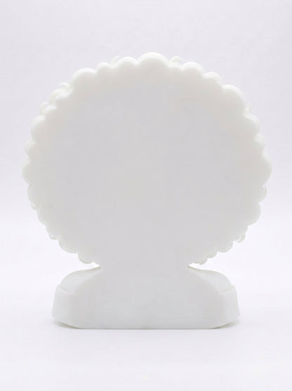 SUPERVALUECHOICE HCSEUA00018 Z-Paint Your Own Flat Back Off Shoulder Blessed Curly Hair Lady Resin Mold Blank, DIY Accessory Blanks for Brooch Keychain Charms