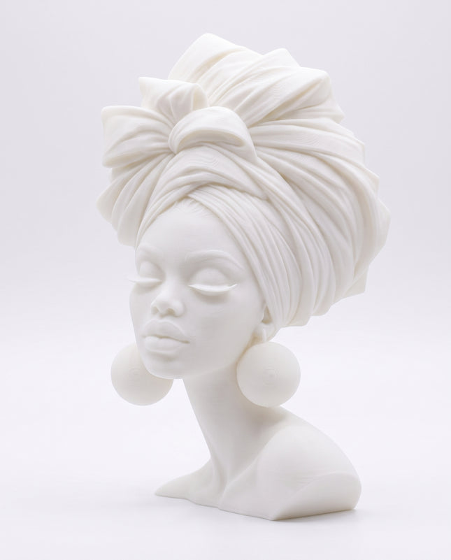 SUPERVALUECHOICE HCSEUA00095  Z-DIY Paintable 3D Resin Face Figurine | Blank Unpainted Craft for Custom Coloring & Decor