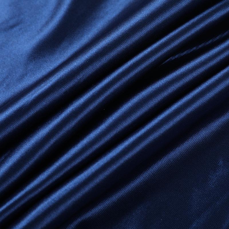 SVCD000053 Sexy, form-fitting, pleated and slit satin dress for a socialite