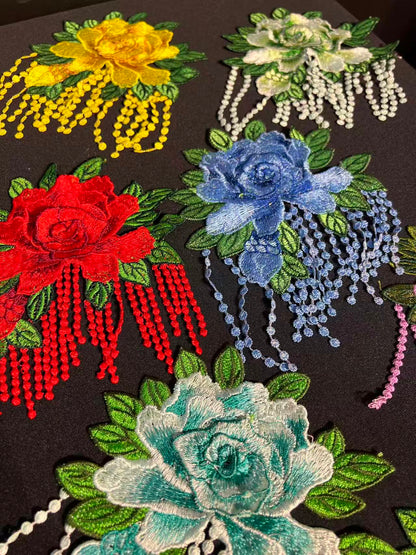 SUPERVALUECHOICE HCSEYB00070 Floral Embroidered Fabric Patches