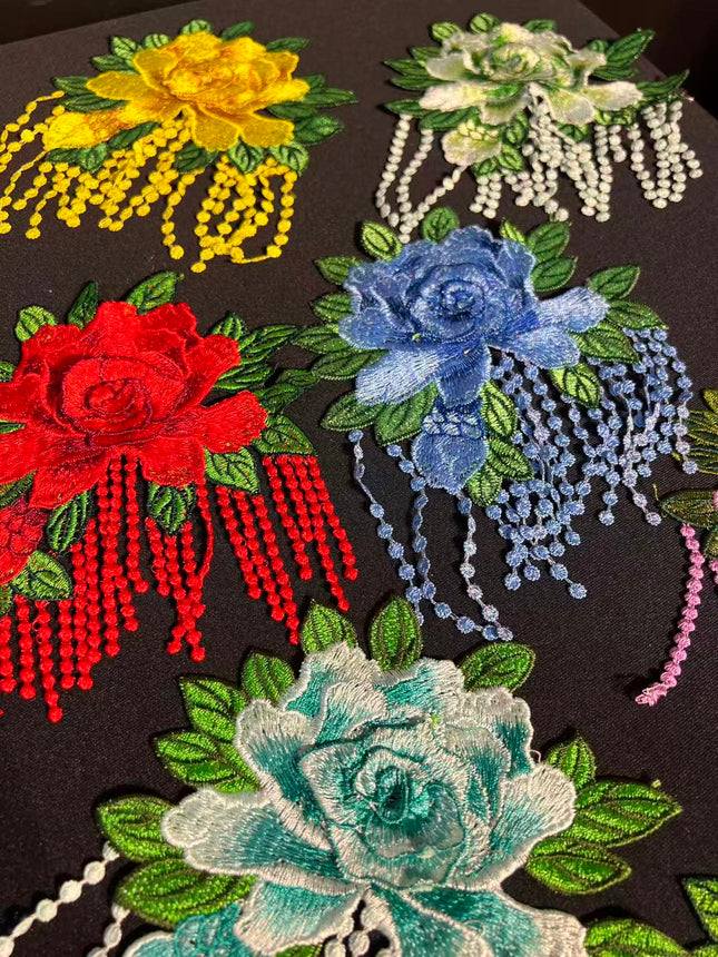 SUPERVALUECHOICE HCSEYB00070 Floral Embroidered Fabric Patches
