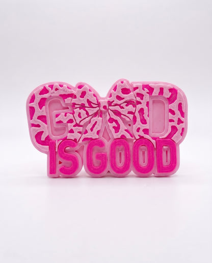 SUPERVALUECHOICE HCSEUA00033 Z- Customizable Unpainted Pink Leopard Print Letter Sign Figurine Base, DIY Handcraft Supplies for Keychains Brooches 2" × 2.7" × 0.5"