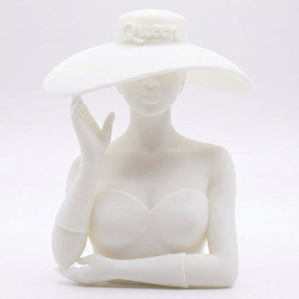 SUPERVALUECHOICE HCSEUA00005 Y-Paintable Queen Lady Resin Blank Statue, DIY Color Craft Blanks for Brooch & Keychain Making 2" × 3" × 1.8"