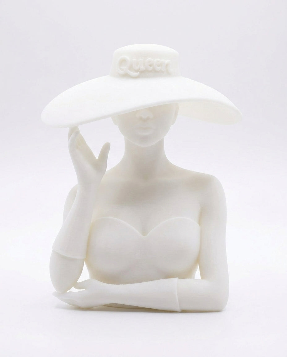 SUPERVALUECHOICE HCSEUA00005 Y-Paintable Queen Lady Resin Blank Statue, DIY Color Craft Blanks for Brooch & Keychain Making