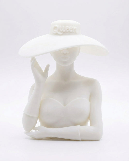 SUPERVALUECHOICE HCSEUA00005 Y-Paintable Queen Lady Resin Blank Statue, DIY Color Craft Blanks for Brooch & Keychain Making