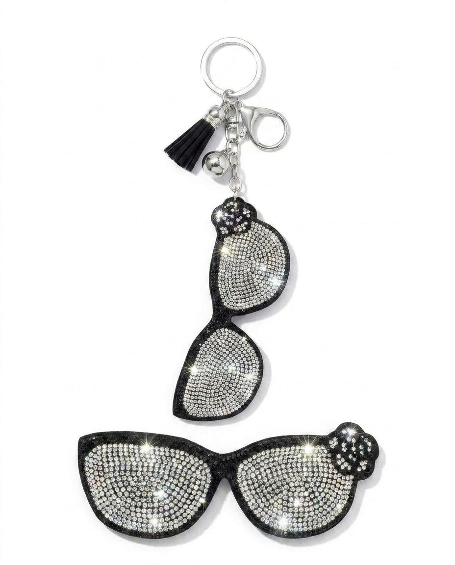 SUPERVALUECHOICE HCSESA00065 Sparkly Crystal Sunglasses Brooch & Keyring