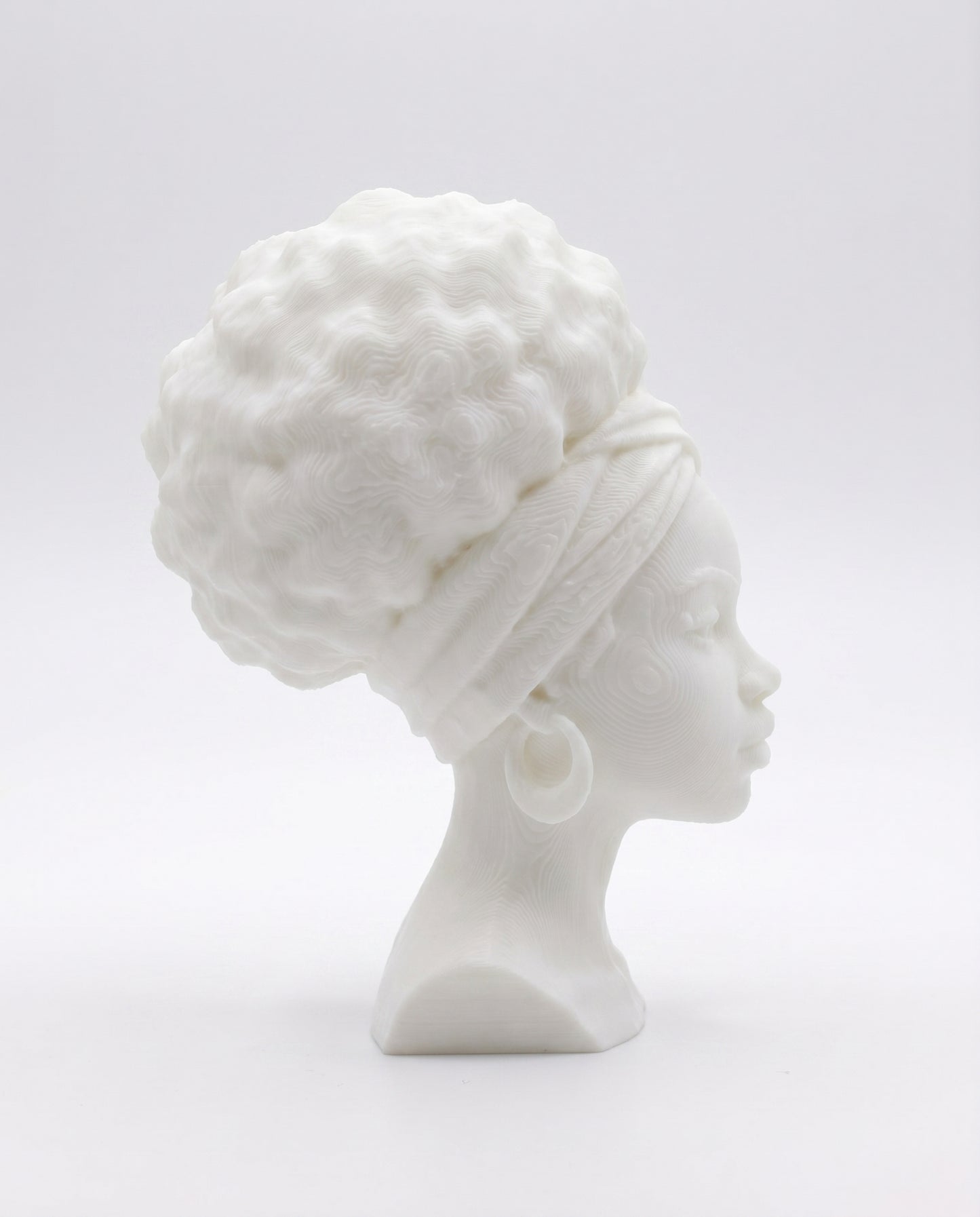 SUPERVALUECHOICE HCSEUA00028 Z-Customizable Unpainted Orange Hoop Earring Curly Hair Lady Bust Figurine Base, DIY Handcraft Supplies for Keychains Brooches 1" × 1.5" × 2.3"