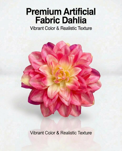 SUPERVALUECHOICE HCSERA00002 Fabric Dahlia Flower Appliques | DIY Handcraft Patches for Clothes, Hats & Brooch DIY