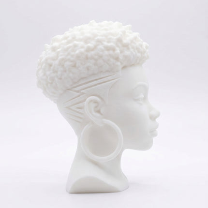 SUPERVALUECHOICE HCSEUA00021 Z-Blank Paintable Short Afro Side Profile Woman Resin Blank, DIY Color Craft Blanks for Brooch & Keychain Making