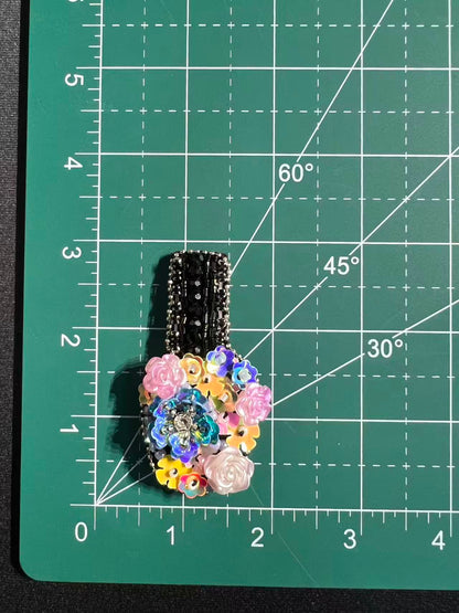 SUPERVALUECHOICE HCSEYD00022 Rhinestone Patch Perfume Wine Glass Hat Motif Sew On Clothing Applique