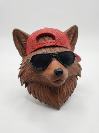 SUPERVALUECHOICE HCSEUA00022 Z-Paint Your Own Cool Aviator Glasses Fox Resin Mold Blank, DIY Accessory Blanks to Make Brooch Keychain Charms