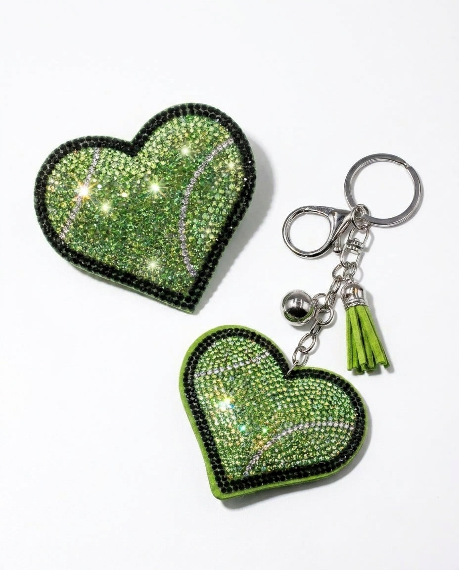 SUPERVALUECHOICE HCSESA00050 Multi-Style Crystal Heart Keychain&Brooch