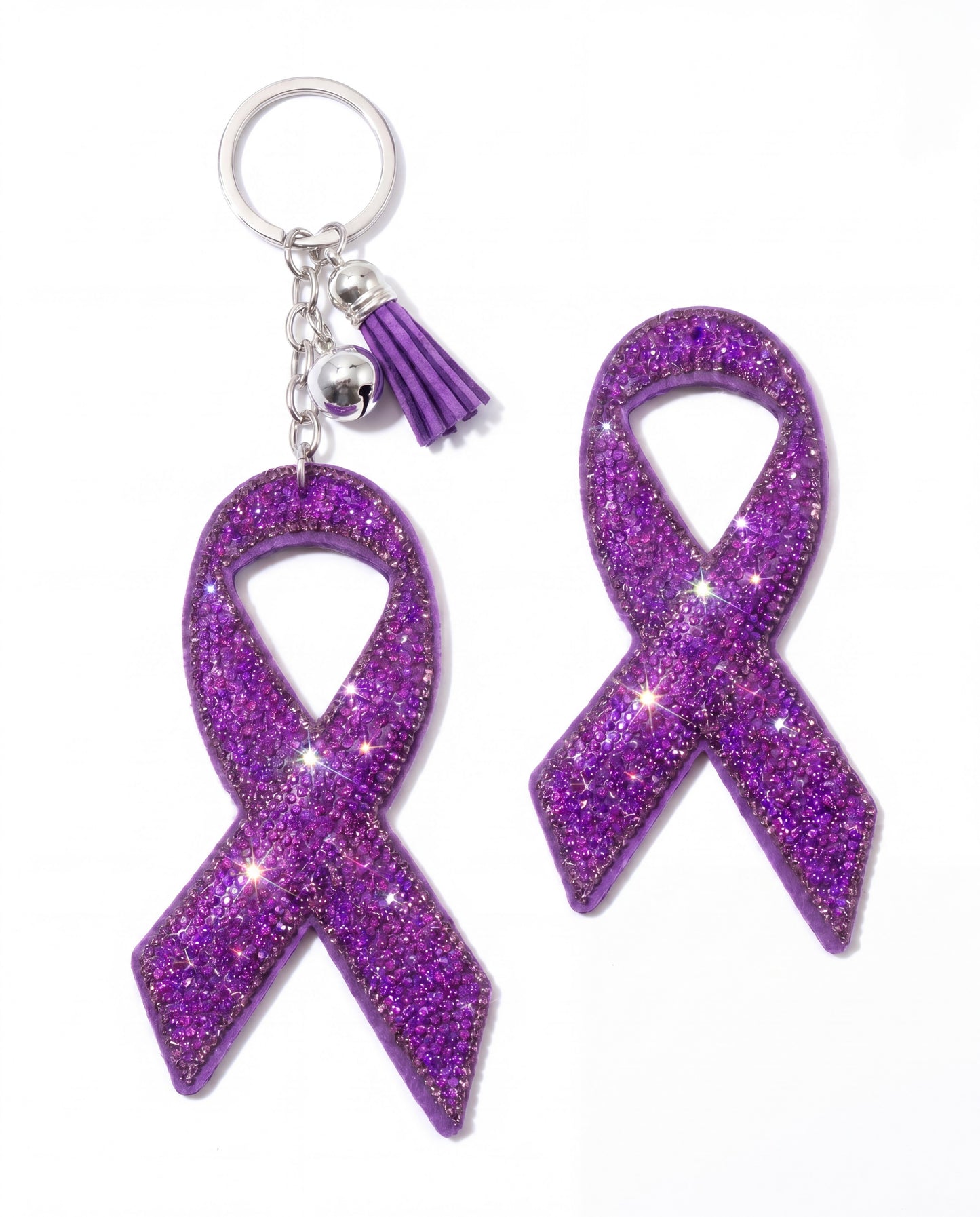SUPERVALUECHOICE HCSESA00048 Sparkly Rhinestone Ribbon Keychain Brooch