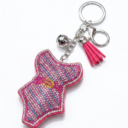 SUPERVALUECHOICE HCSESA00099 Bling Pink Swimsuit Keychain & Brooch