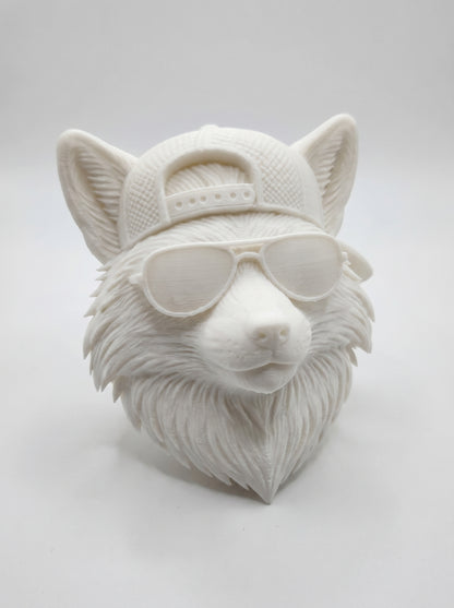 SUPERVALUECHOICE HCSEUA00022 Z-Paint Your Own Cool Aviator Glasses Fox Resin Mold Blank, DIY Accessory Blanks to Make Brooch Keychain Charms