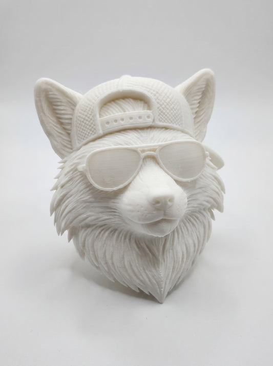 SUPERVALUECHOICE HCSEUA00022 Z-Paint Your Own Cool Aviator Glasses Fox Resin Mold Blank, DIY Accessory Blanks to Make Brooch Keychain Charms