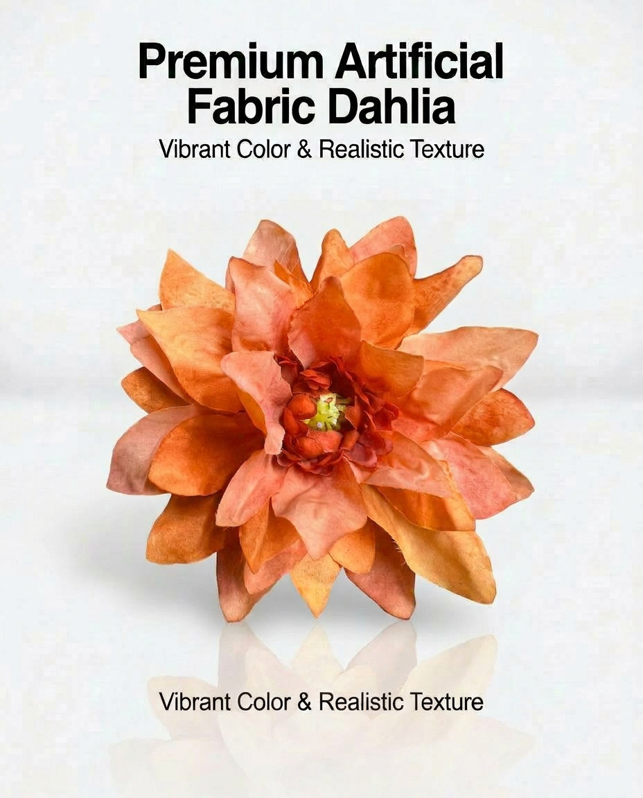 SUPERVALUECHOICE HCSERA00002 Fabric Dahlia Flower Appliques | DIY Handcraft Patches for Clothes, Hats & Brooch DIY