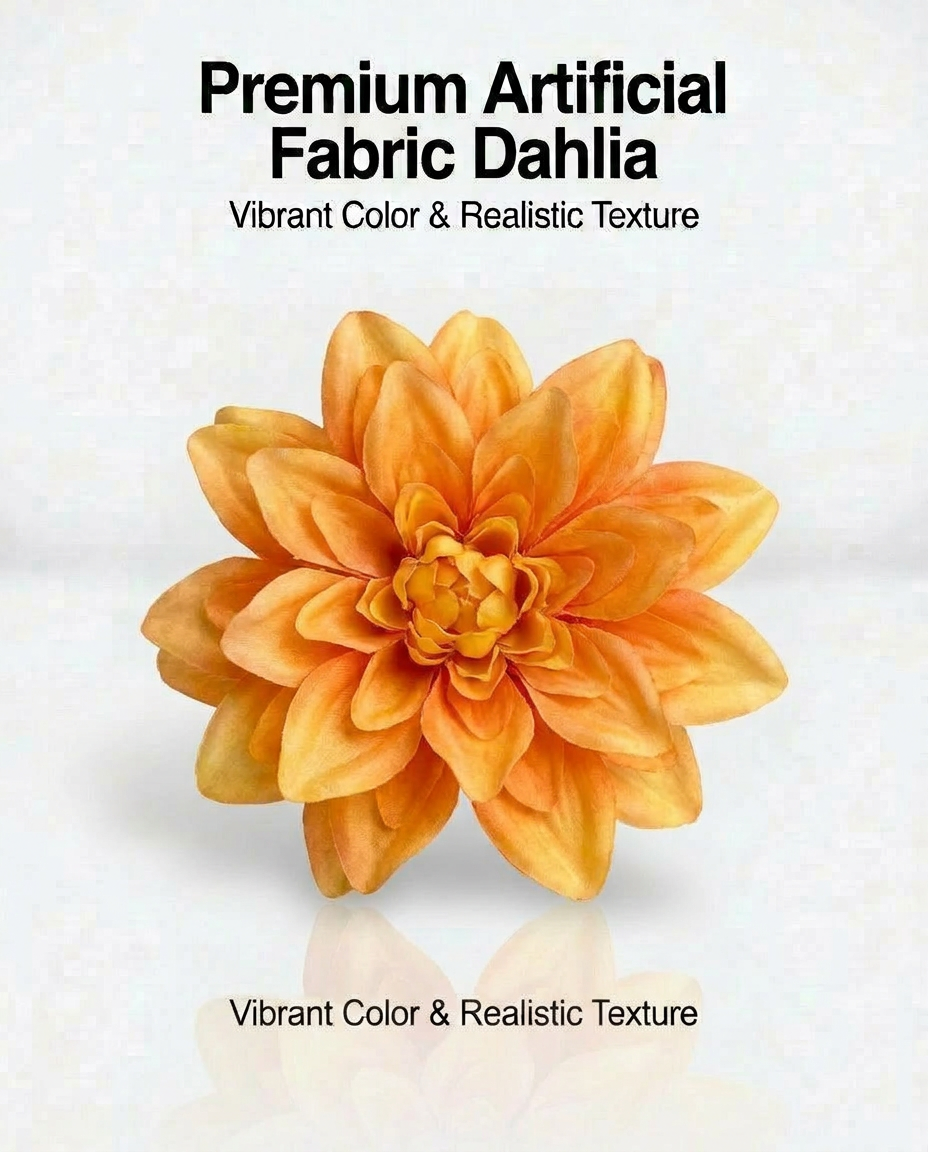 SUPERVALUECHOICE HCSERA00002 Fabric Dahlia Flower Appliques | DIY Handcraft Patches for Clothes, Hats & Brooch DIY