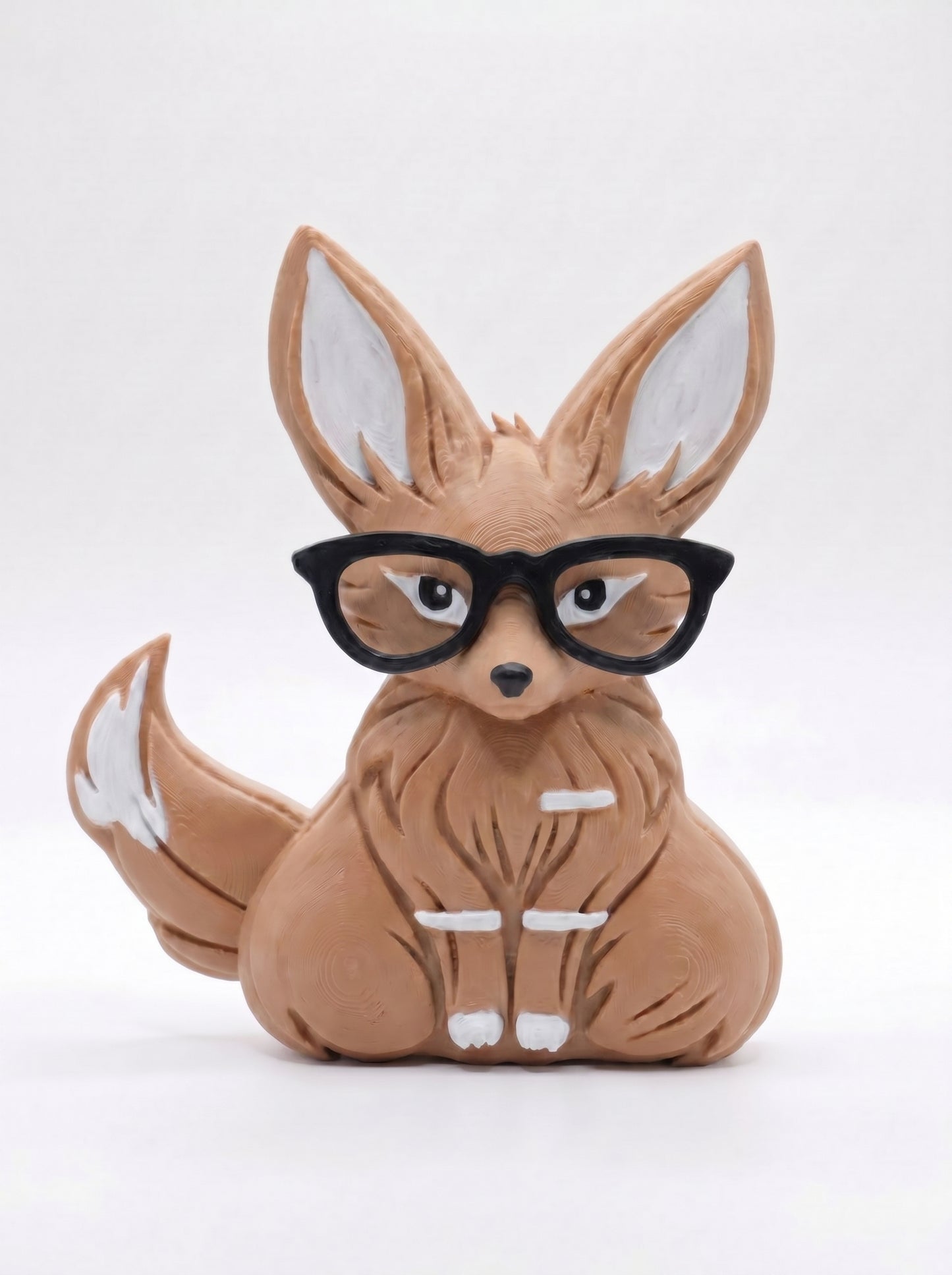 SUPERVALUECHOICE HCSEUA00017 Z-Paint Your Own Cute Eyeglass Fox Resin Mold Blank, DIY Accessory Blanks to Make Brooch Keychain Charms