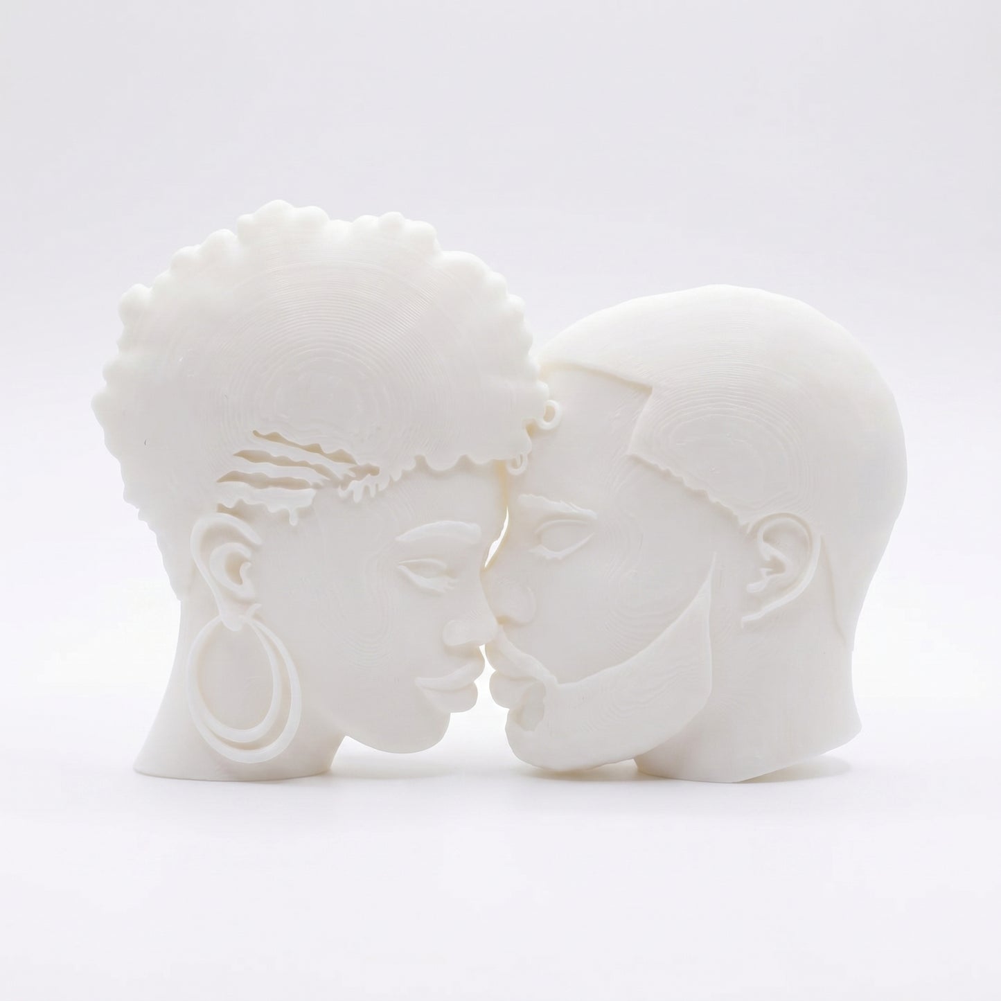 SUPERVALUECHOICE HCSEUA00048  Z-Paint Your Own Unfinished Kissing Black Couple Sculpture Blank Customizable DIY Accessory Base  2.3" × 3.1" × 0.5"