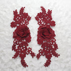 Burgundy / 1 pair (2-piece set)