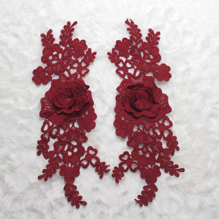 SUPERVALUECHOICE HCSEYB00136 Pair of Floral Embroidery Patches Matching Set