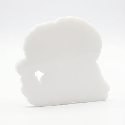 SUPERVALUECHOICE HCSEUA00010 Z-Blank Paintable Off Shoulder Afro Lady Resin Blank, DIY Color Craft Blanks for Brooch & Keychain Making 2.8" × 2.45" × 0.6"