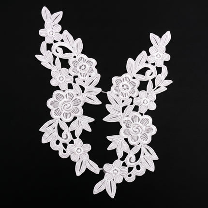 SUPERVALUECHOICE HCSEYB00135 Pair of Floral Embroidery Patches Matching Set