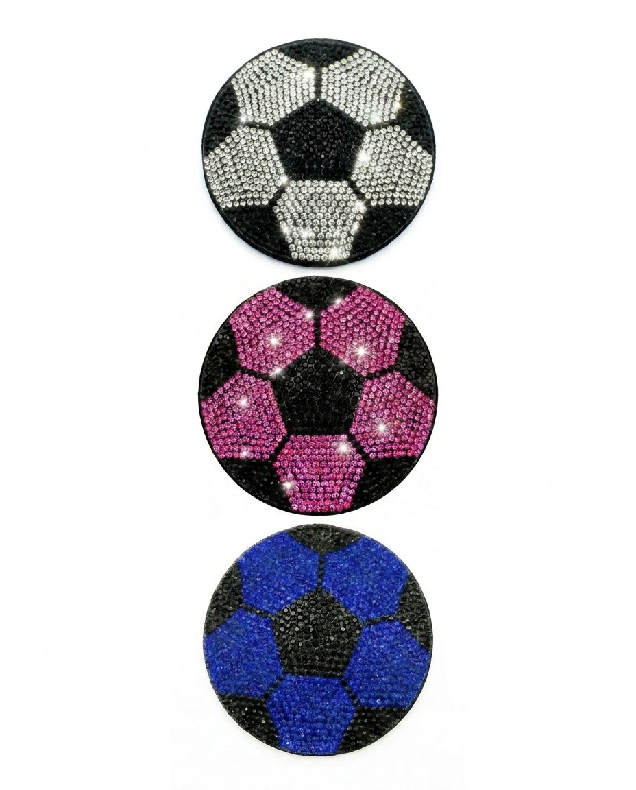 SUPERVALUECHOICE HCSESA00064 Rhinestone Soccer Ball Keychain & Brooch