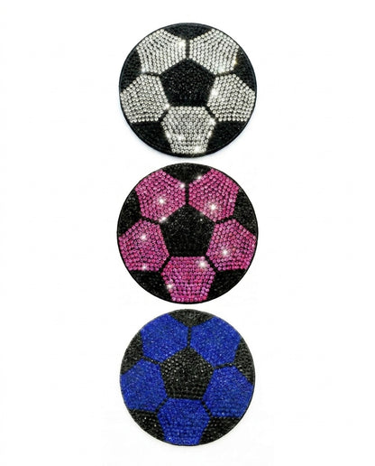 SUPERVALUECHOICE HCSESA00064 Rhinestone Soccer Ball Keychain & Brooch