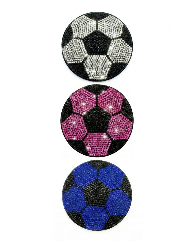 SUPERVALUECHOICE HCSESA00064 Rhinestone Soccer Ball Keychain & Brooch