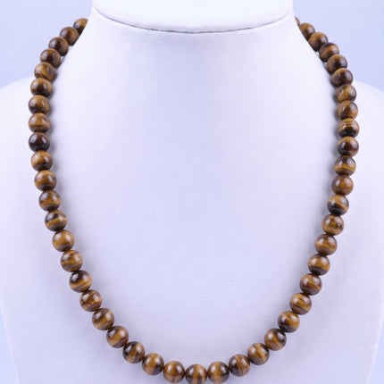 SUPERVALUECHOICE HCSEN00003 0.31 Inch Round Cat Eye Bead Single Strand Necklace 16&18 Inch With 6 Inch Extender 15 Colors Collarbone Beaded Chain Jewelry For Women