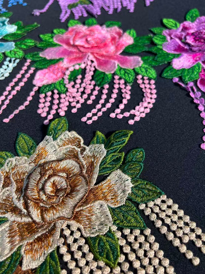 SUPERVALUECHOICE HCSEYB00070 Floral Embroidered Fabric Patches