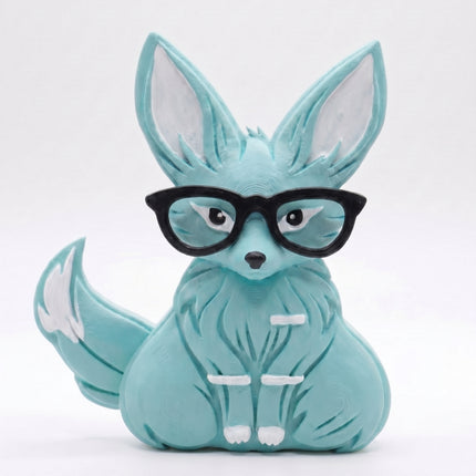 SUPERVALUECHOICE HCSEUA00017 Z-Paint Your Own Cute Eyeglass Fox Resin Mold Blank, DIY Accessory Blanks to Make Brooch Keychain Charms