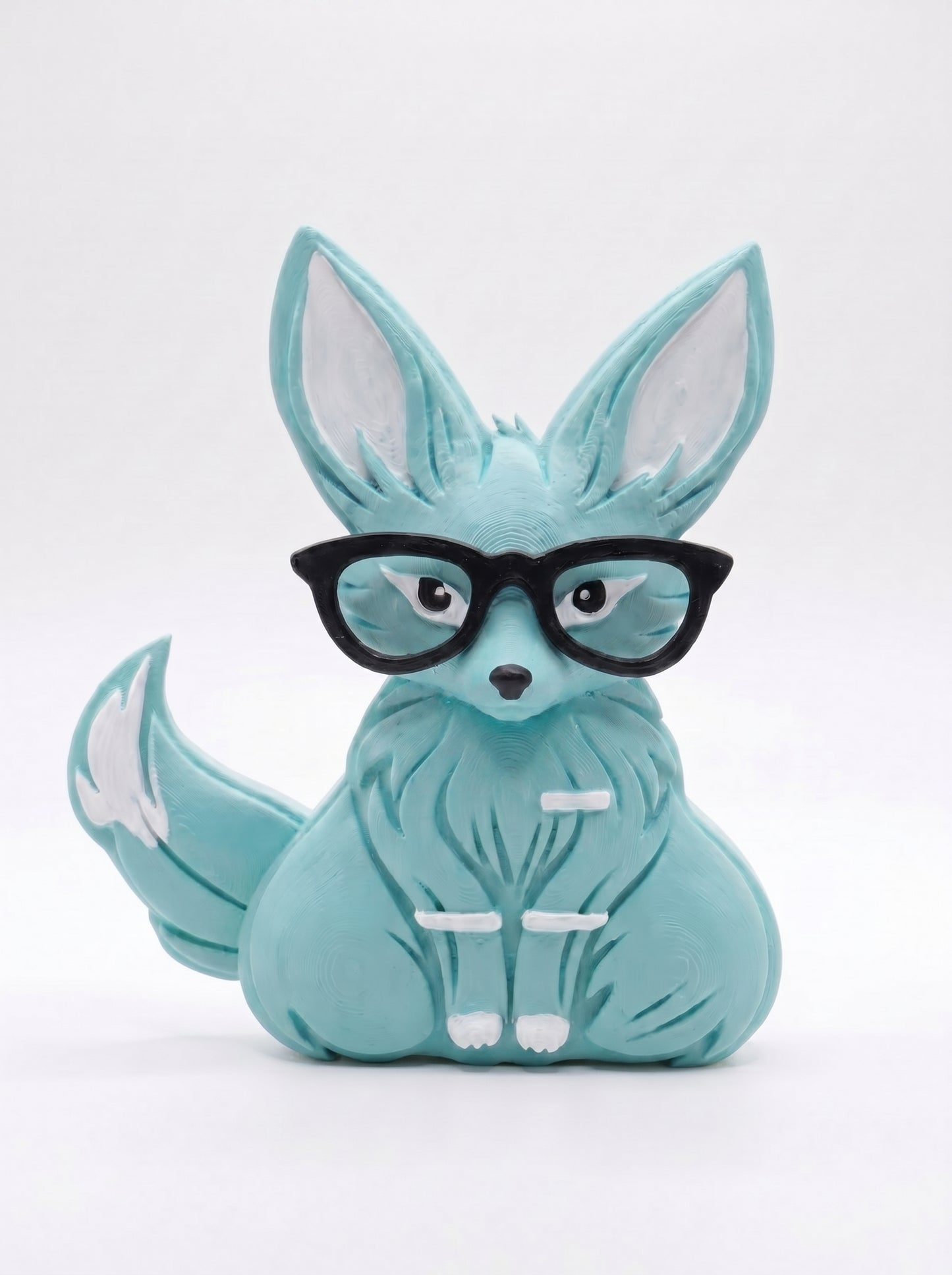SUPERVALUECHOICE HCSEUA00017 Z-Paint Your Own Cute Eyeglass Fox Resin Mold Blank, DIY Accessory Blanks to Make Brooch Keychain Charms