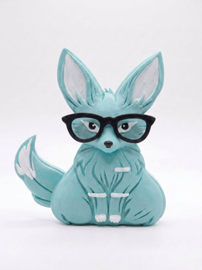 SUPERVALUECHOICE HCSEUA00017 Z-Paint Your Own Cute Eyeglass Fox Resin Mold Blank, DIY Accessory Blanks to Make Brooch Keychain Charms