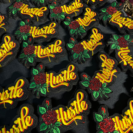 SUPERVALUECHOICE HCSEYC00019 Rose Sequin Embroidered Patch Iron On Floral Word Patch for Denim Jacket Backpack DIY Clothing Decor
